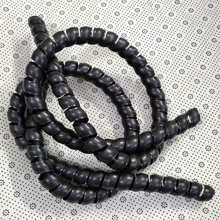 Bun peng threaded protective cover rocking chair surrounding plastic cover to prevent wear and protect the floor mobile lightweight rocking chair protective cover black threaded protective cover 1 pair of protective covers (length 110cm)