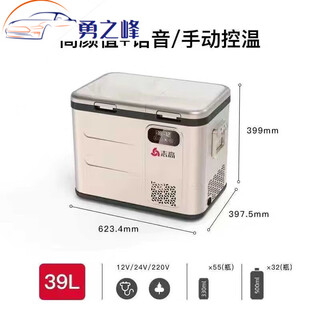 Chigo car refrigerator refrigeration compressor car household truck sedan 12v24v220v xiaoice metal shell 39l dual temperature single control + voice control