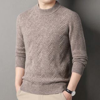 Deer king optim cashmere sweater men's sweater 2025 winter thickened warm half turtleneck middle-aged bottoming sweater pure cashmere sweater mituo xl 175 recommended weight 140-155jin jin is equal to 0.5 kg