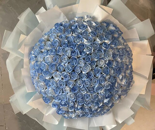 Taipeng crushed ice blue roses simulated everlasting bouquet soap dried flowers graduation day gift for girlfriends and besties for valentine’s day 199 crushed ice blue roses + sf delivery flowers to your home