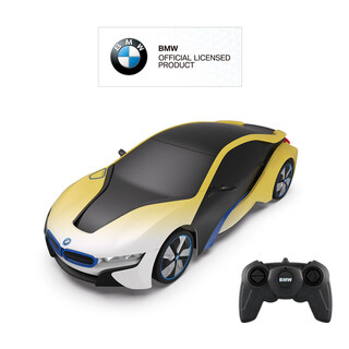 Rastar star beetle remote control car uv photochromic rc sports car toy children's electric car gradient yellow bmw i8 uv photochromic standard