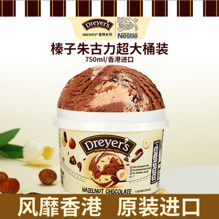 Dreyer s hazelnut chocolate vanilla chocolate high-end ice cream 750ml extra large barrel nestlé imported ice cream