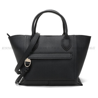 Longchamp women's mailbox series medium cowhide handheld shoulder crossbody bag smiley face bag 001 black