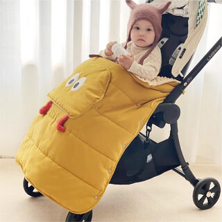 Stroller windproof cover for autumn and winter walking, baby carrier, cloak, stroller cover, blanket, stroller, windproof quilt, waist stool, yellow (not stowable) 80cm*90cm
