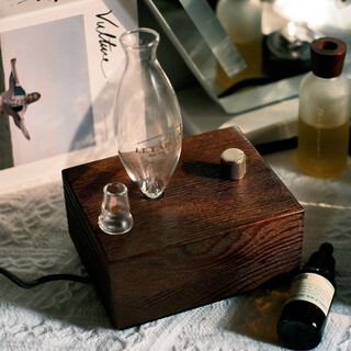 He jiagong retro aromatherapy machine diffuser fragrance cold mist essential oil atomizer birthday gift texture without light + no. 26 sandalwood essential oil * 1 bottle
