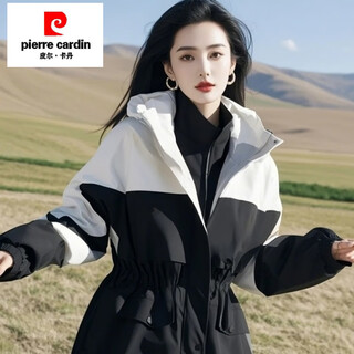 Pierre cardin new jacket 2025 workwear mid-length contrast color korean fashion casual loose windbreaker black xl recommended 115-130jin jin equals 0.5kg