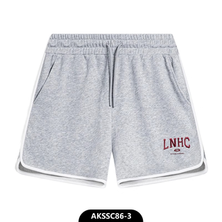 李宁中国李宁2024夏季新款女子时尚休闲宽松透气舒适运动短裤AKSSC86 灰色AKSSC86-3 XL