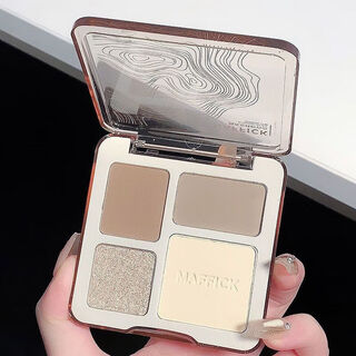 Maffick high-gloss three-dimensional contouring palette, delicate four-color all-in-one palette to modify the silhouette, nose shadow, brighten and matte 0 items