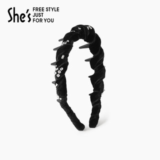 She s akiko barbie overture light luxurious elegant velvet toothed headband pressed hair headband headband hair accessory birthday gift for women ink velvet g0