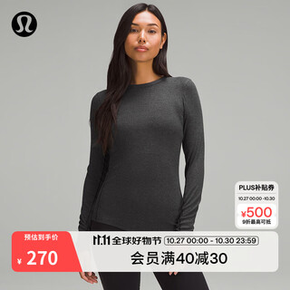 Lululemon丨hold tight women's tight-fitting long-sleeved t-shirt breathable lw3hg0s variegated black s /6