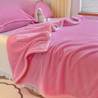 Mercury series home textiles high-end coral velvet blanket thickened spring autumn sheet summer cover neon pink x120cm baby blanket double-sided thickened - spreadable