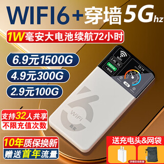 Changshi free data for one year 1w mah 5ghz portable wifi 6 large flow three network switching national universal mobile wireless wifi card-free unlimited data 2025 model supreme sixteen core 1599% 1w mah large battery life 72 hours