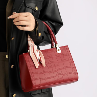 Bai qixin women's bag, handbag, crossbody bag, tote bag, new year's day red wedding bag, fashionable and versatile bridal bag, christmas crossbody bag, red plaid handbag