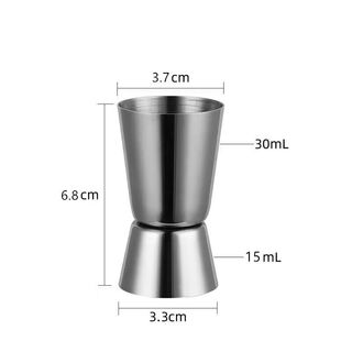 Fantasy double-headed wine measurer bar straight edge stainless steel ounce cup bartending barware bar measuring cup ounce cup 1530 1530ml double-headed measuring cup