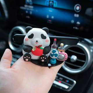 Yusenyi panda car aromatherapy car rearview mirror perfume pendant long-lasting light fragrance high-end women's car interior decoration apple panda parking number plate 1g