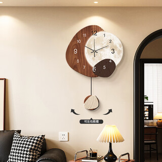 Collection of jian ji shi lai running clock wall clock living room decoration painting antique retro hanging painting abstract high-end clock wall painting