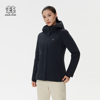 Kolon sport waterproof, windproof and breathable down jacket women's lightweight hooded waist down jacket