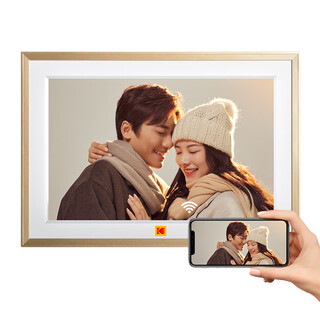 KODAK柯达 1018 数码相框10.1英寸高清智能电子相册显示屏可摆台挂墙结婚礼物照片视频播放器 金色