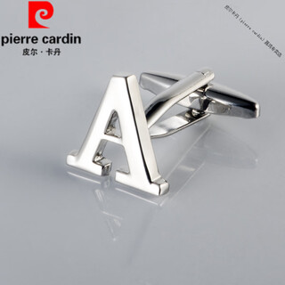 Pierre cardin (pierre cardin) französisch importierte qualität manschettenknöpfe mit englischen buchstaben, reines metall, silberne Ärmelknöpfe, geschenk des bräutigams, französische hemdmanschettenknöpfe a. der preis für ein paar