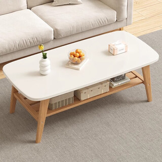 Small craftsman coffee table living room small apartment simple rental house 2025 new simple modern tea table japanese warm white 120