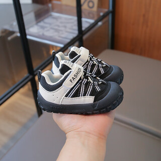 Tyrannis recommended by yangma 2025 spring and autumn new infant breathable boys functional shoes 0-1 years old 3 soft sole non-slip school black 25_inner length 15cm