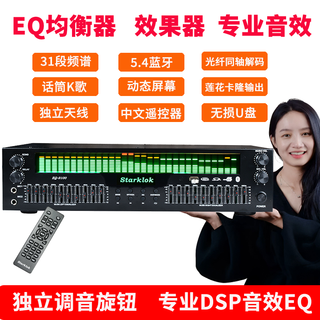 Budi professional 31-band high-end equalizer effector two-in-one bluetooth fiber coaxial karaoke anti-howling fever preamplifier high-end dsp equalizer effector