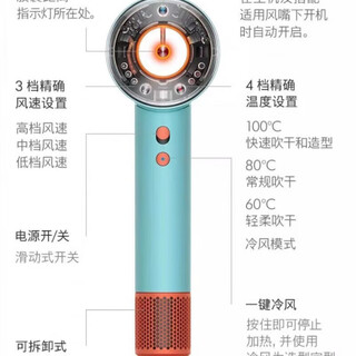 Dyson's new smart hair dryer super.sonic high-power home silent negative ion quick-drying hair care gift hair brand new dyson hd16 painted pottery love