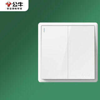 公牛（BULL）开关插座G36系列二开单控开关G36K211白色暗装