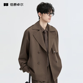 Earl zall fashion british style 25 autumn double-breasted short windbreaker men's anti-wrinkle jacket autumn