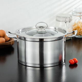 Fat donglai same style steamer stainless steel steamer household steaming and cooking dual-purpose pot thickened double-layer gas induction cooker universal composite bottom single-layer steel handle 26cm