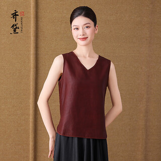 Quedit hangzhou famous brand xiangyun sha top women's 2025 new hongyun sha vest sleeveless waistcoat silk inner shirt feihong l recommended 110jin jin is equal to within 0.5kg