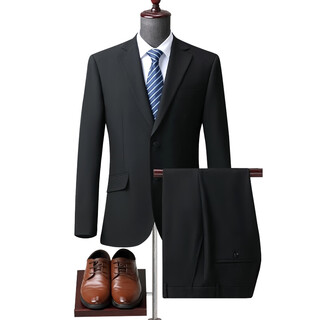 Ceo younger 2025 spring and autumn professional women's suit anti-wrinkle no-iron wool suit suit interview work wear for men deep space black men jacket + pants order message height and weight youngor l women's youngor