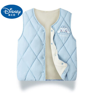 Disney (disney) children's cotton vest melody autumn and winter new color velvet warm vest for boys and girls to wear inside and outside the waistcoat cinnamon dog upgraded velvet style 120 recommended height 100-110