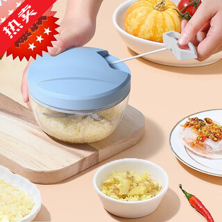 Jia nier garlic pounder, manual garlic puller, garlic masher, multifunctional vegetable cutting artifact, vegetable shredder, hand pulled meat mincer, household press, hand pulled garlic press, vegetable cutter, small size