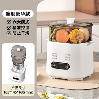 小米生态链同款煮蛋器新款全自动断电家用小型多功能蒸煮鸡蛋溏心蛋神器宿舍智能蒸蛋器电蒸锅 双层 蒸蛋器+蒸架+蒸碗+蒸笼