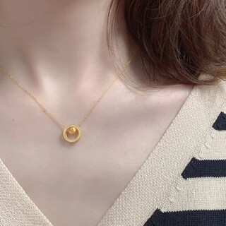 Ningfeng qingdao jingbao jewelry necklace shi lai turn necklace for women 2025 18k gold trendy ladies fashion shi lai