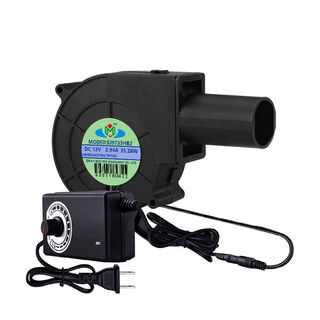 9733 blower 220v to 12v barbecue stove waste oil stove wood stove large air volume adjustable speed blower blower + speed regulator + large air outlet (1 set)
