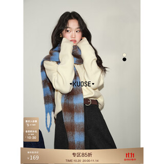 Wide white velvet half-turtleneck sweater and sweater with 25 autumn and winter new women's black bottoming shirt top. beige color. posted on november 19. s