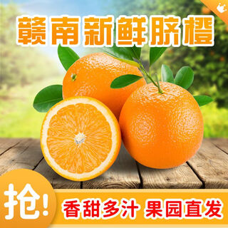正宗江西赣南早熟脐橙甜橙鲜橙子手剥橙榨汁果冻橙冰糖橙半价水果 4.5-5斤60mm+