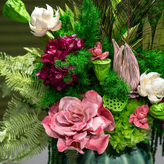 Duo ruimi xia he indoor high-end home eternal flower ornaments creative porch ornaments new chinese style niche flower ornaments single shot flowers