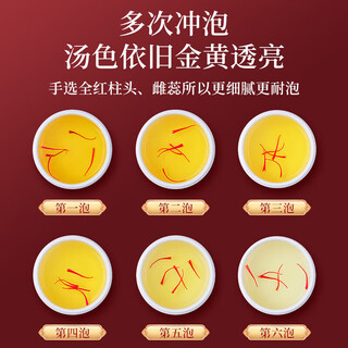 北京同仁堂藏红花特级西藏红花伊朗特级进口藏红花茶养出好血色  国药 两盒装 1g*2盒