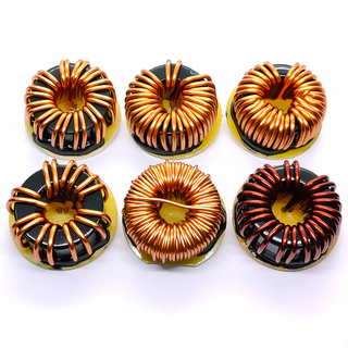 Hanshi hengye iron-silicon-aluminum ring inductor magnetic ring inductor 8uh dual 1.6 wires 35a horizontal twist pin/10 pcs