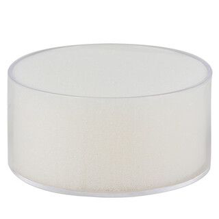 Deli 9102 round transparent sponge tank (price unit) white