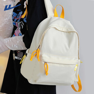 Pull back school bag for female junior high school students and high school students new fashion backpack large capacity simple casual lightweight computer backpack