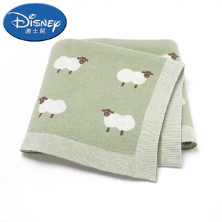 Disney newborn autumn and winter new cute alpaca knitted soft blanket baby blanket light green 70*90