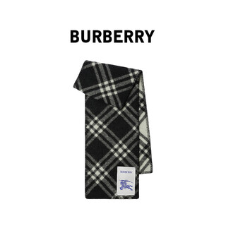 Burberry burberry star's same style unisex wool plaid scarf 80792461 black