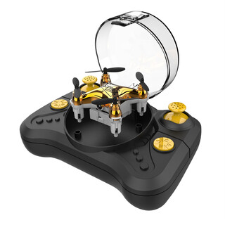 Lingke technology mini aerial drone remote control aircraft aircraft helicopter children's toy small ht02 electroplated gold no aerial photography