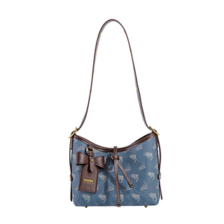 Mark huafei bags women's bags 2025 autumn new one-shoulder bucket bag retro retro high-level sense can be shouldered crossbody women's bag retro blue