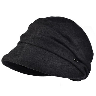 Kenmont autumn and winter british retro woolen beret women's warm wool hat korean style trendy color versatile baotou hat black m 57.5c (adjustable)