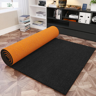 Bangyuan home bedroom carpet sound-absorbing floor mat thickened sports soundproofing shock-proof room floor can be cut fully mat dark gray single stripe-tpe upgraded 6mm 40*60cm